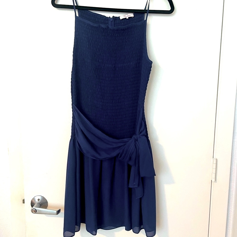 Parker Navy blue Scrunch dress